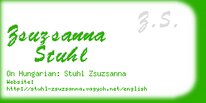 zsuzsanna stuhl business card